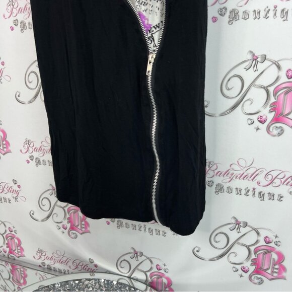 Ae city tank top newspaper print news Black and Purple Graphic Dress with Zipper - Picture 4 of 11